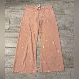 Peach Sweatpants with Lightning Print